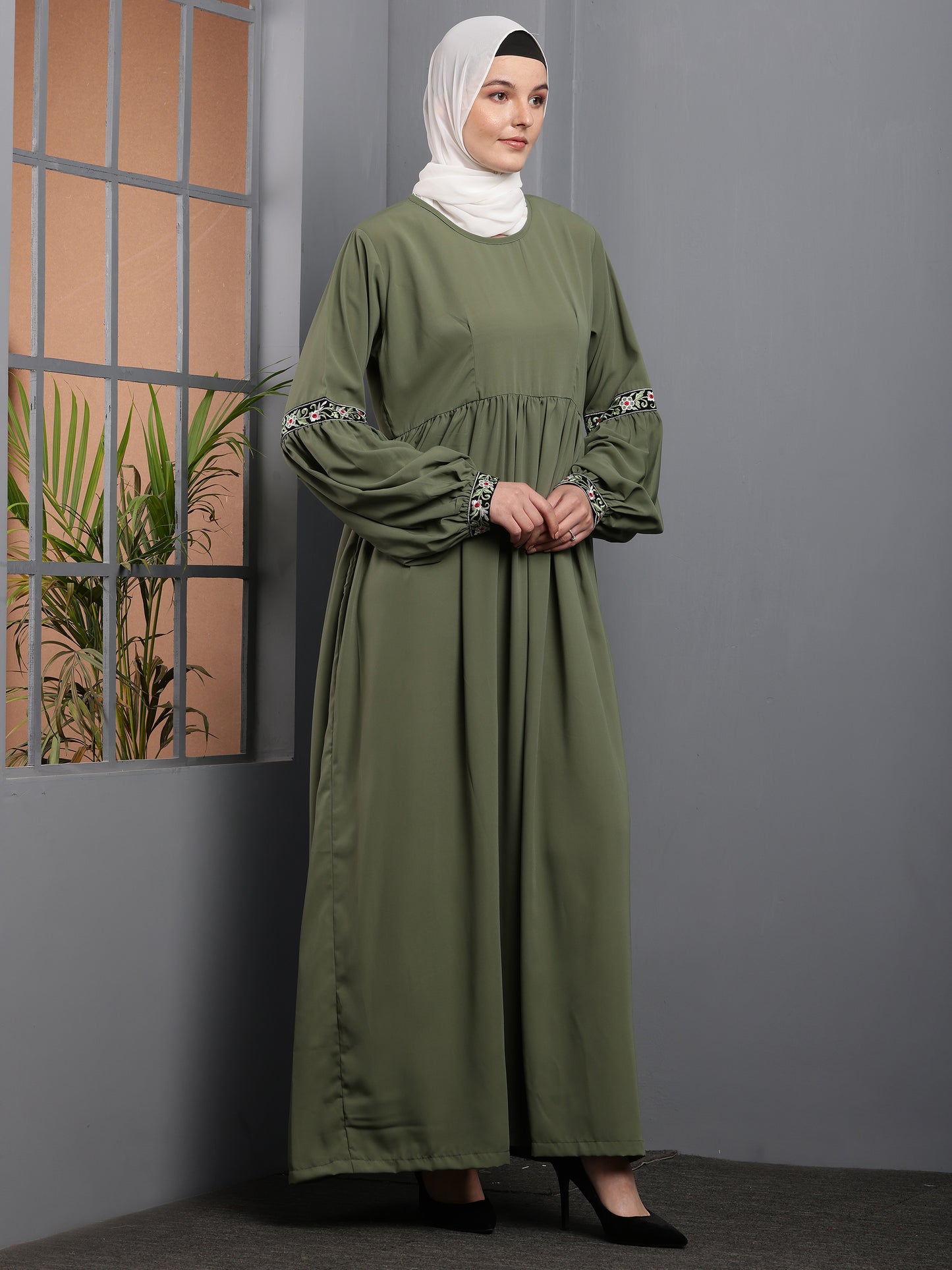 Olive Radiance Abaya