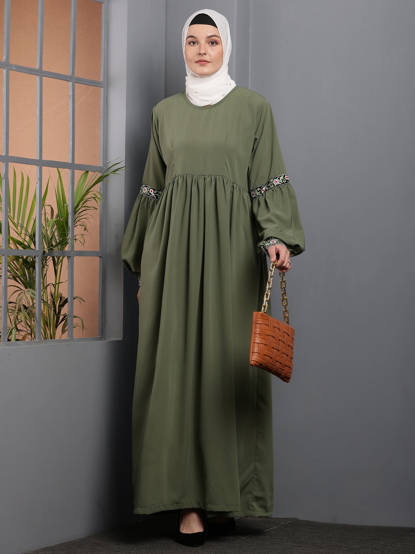 Olive Radiance Abaya