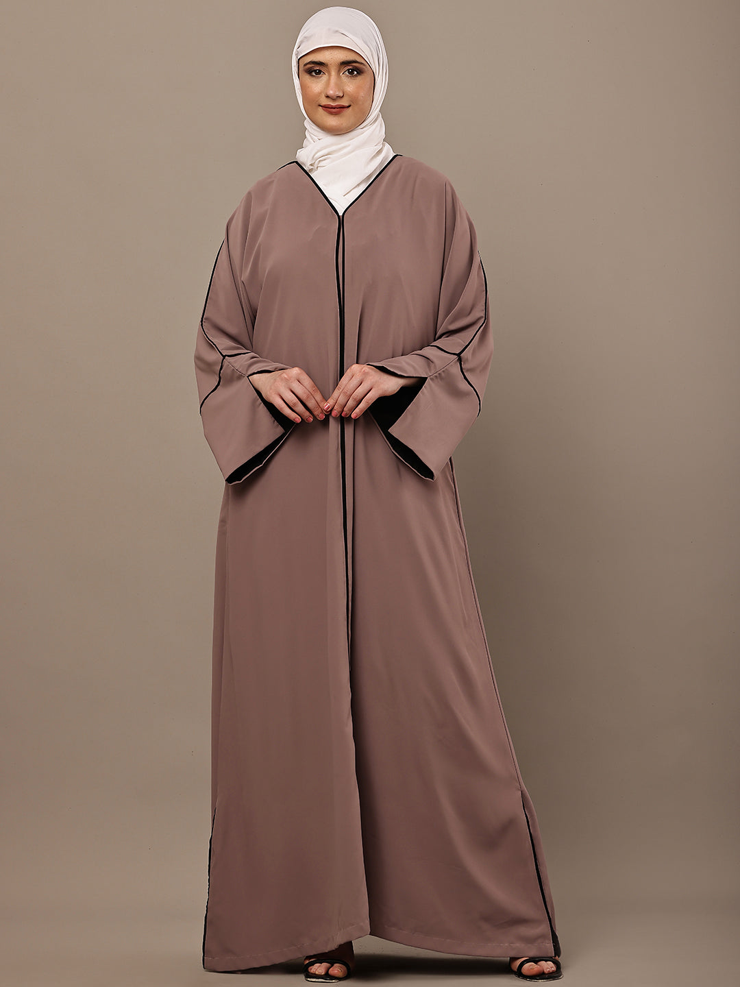 Taupe Line Abaya