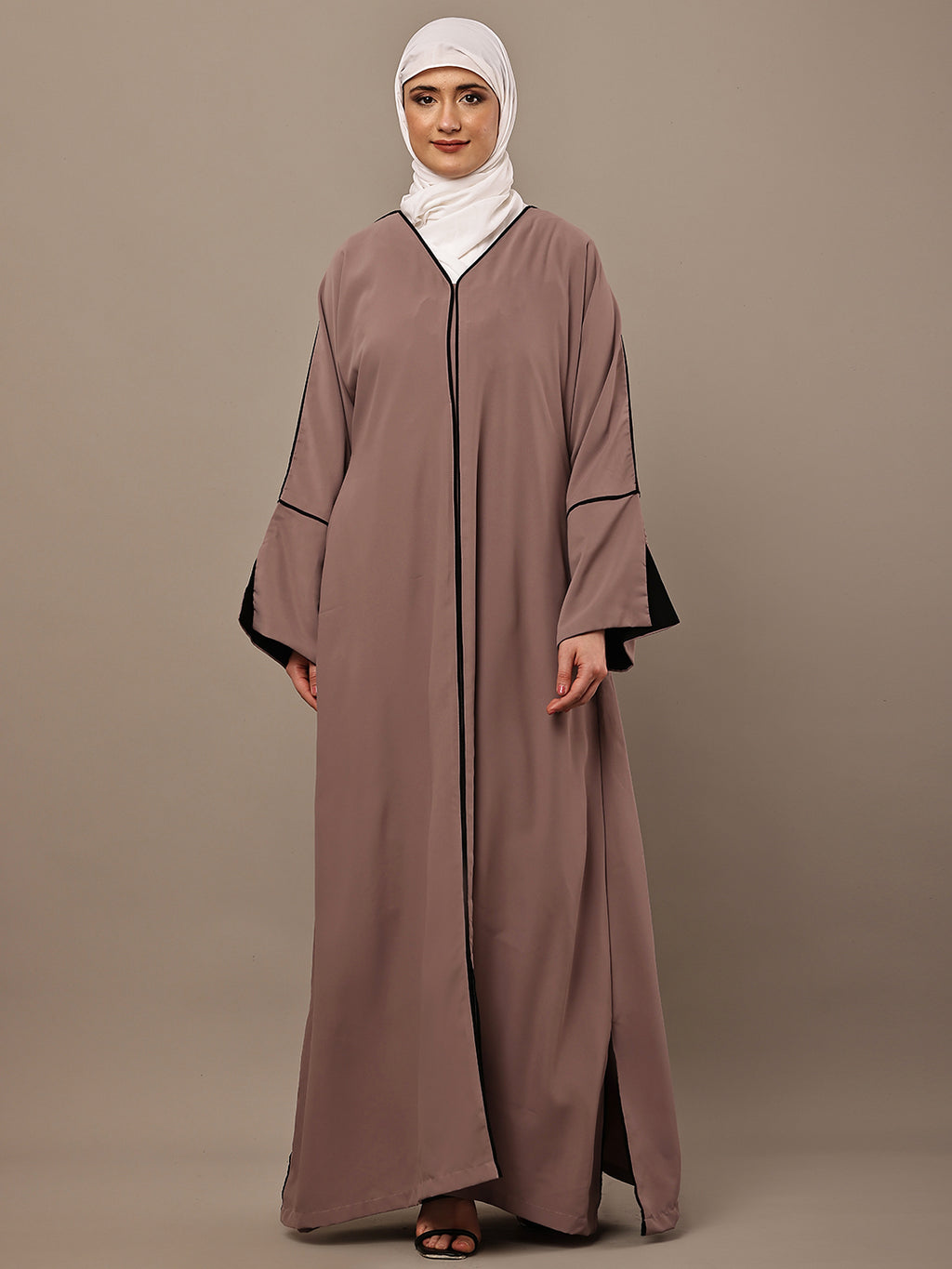 Taupe Line Abaya
