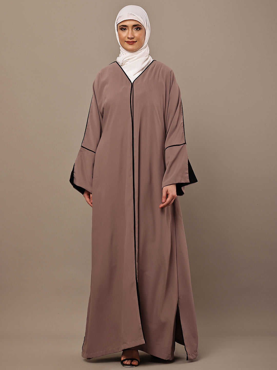 Taupe Line Abaya