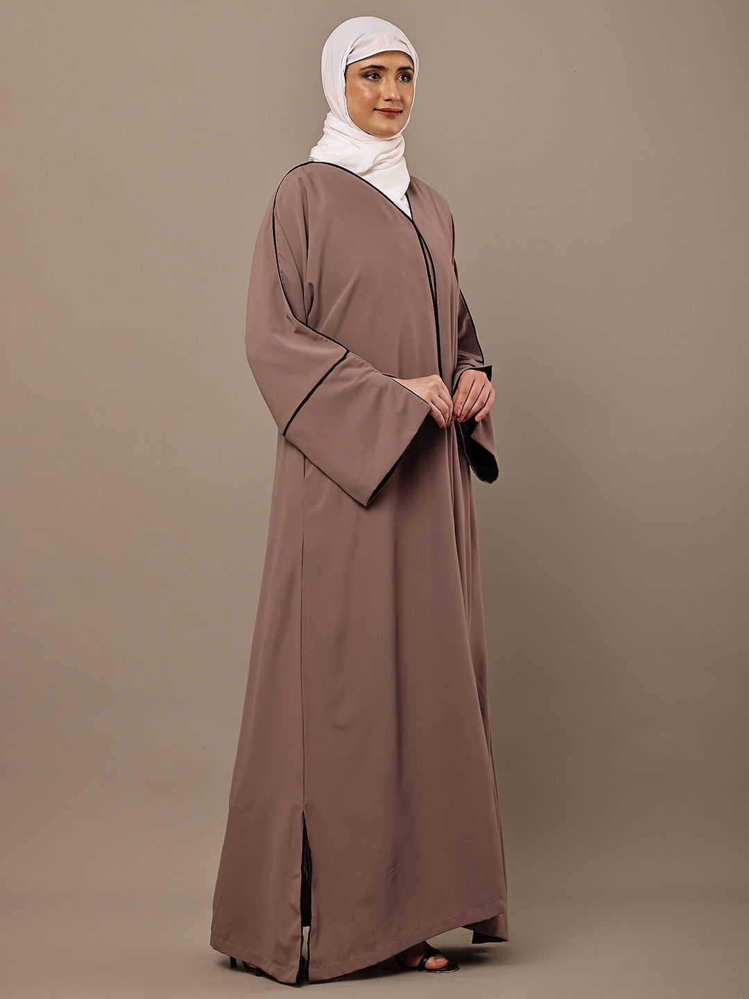 Taupe Line Abaya