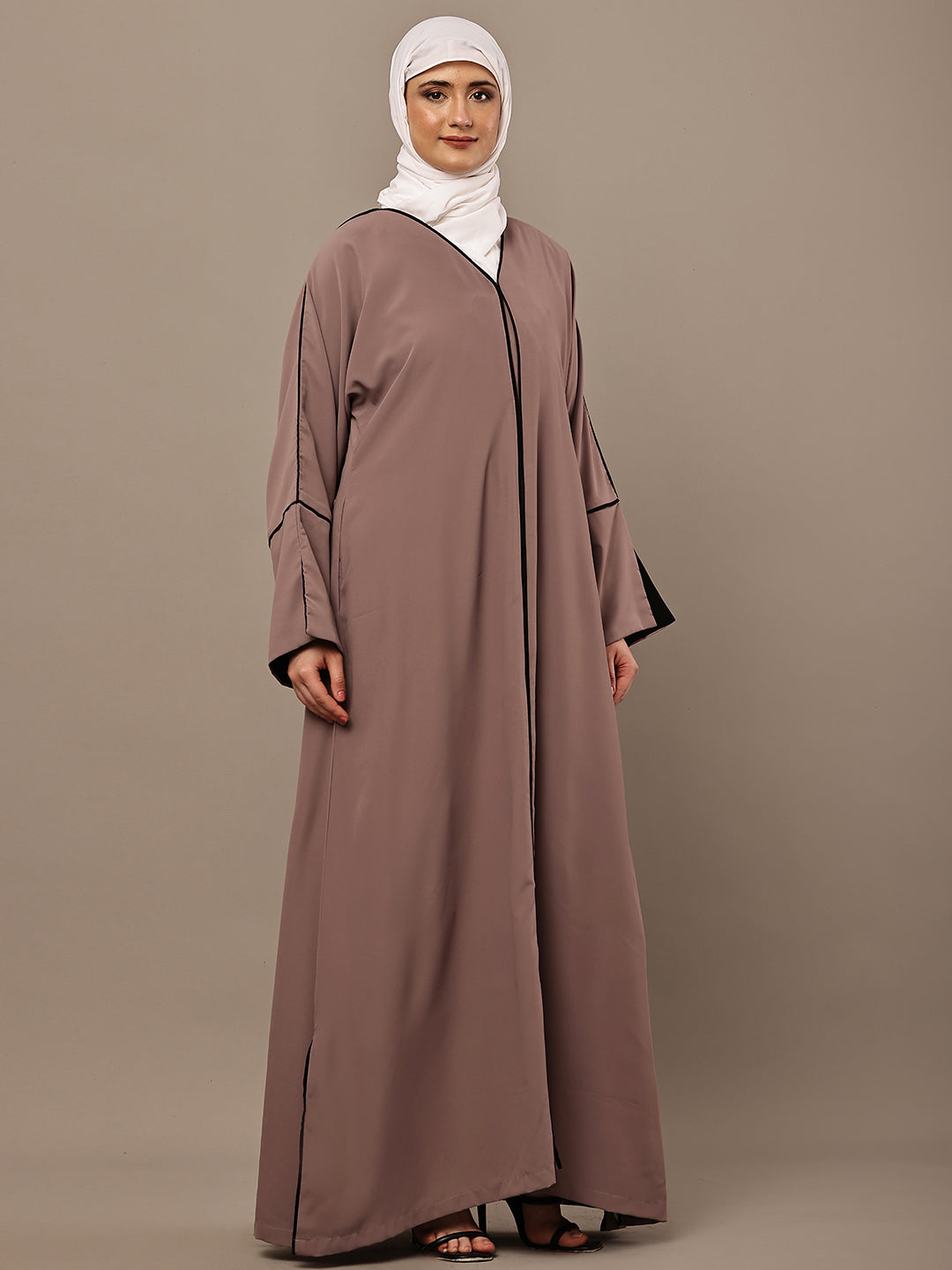 Taupe Line Abaya