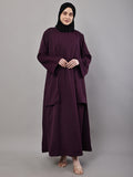 Aubergine Flow Abaya