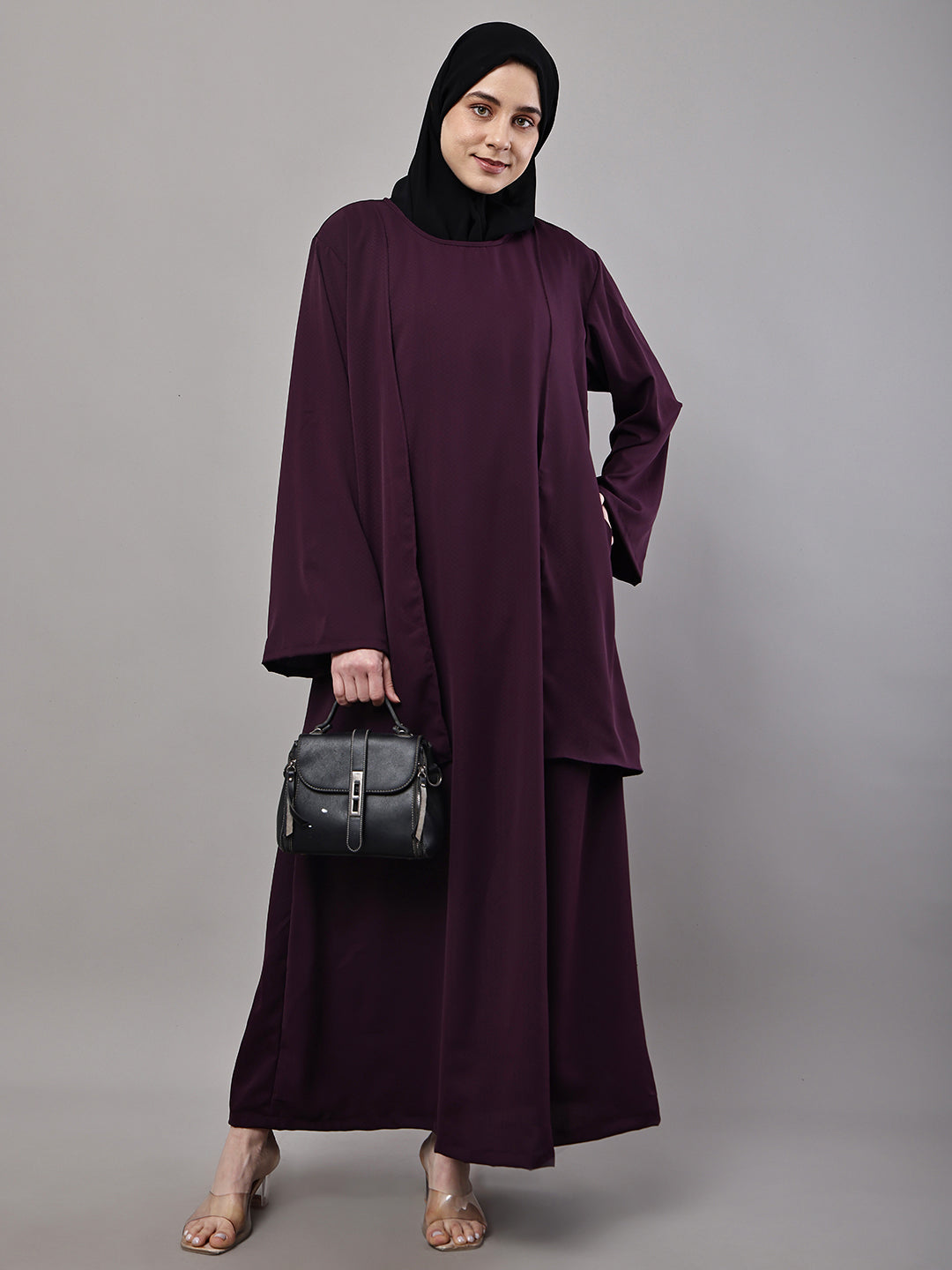 Aubergine Flow Abaya