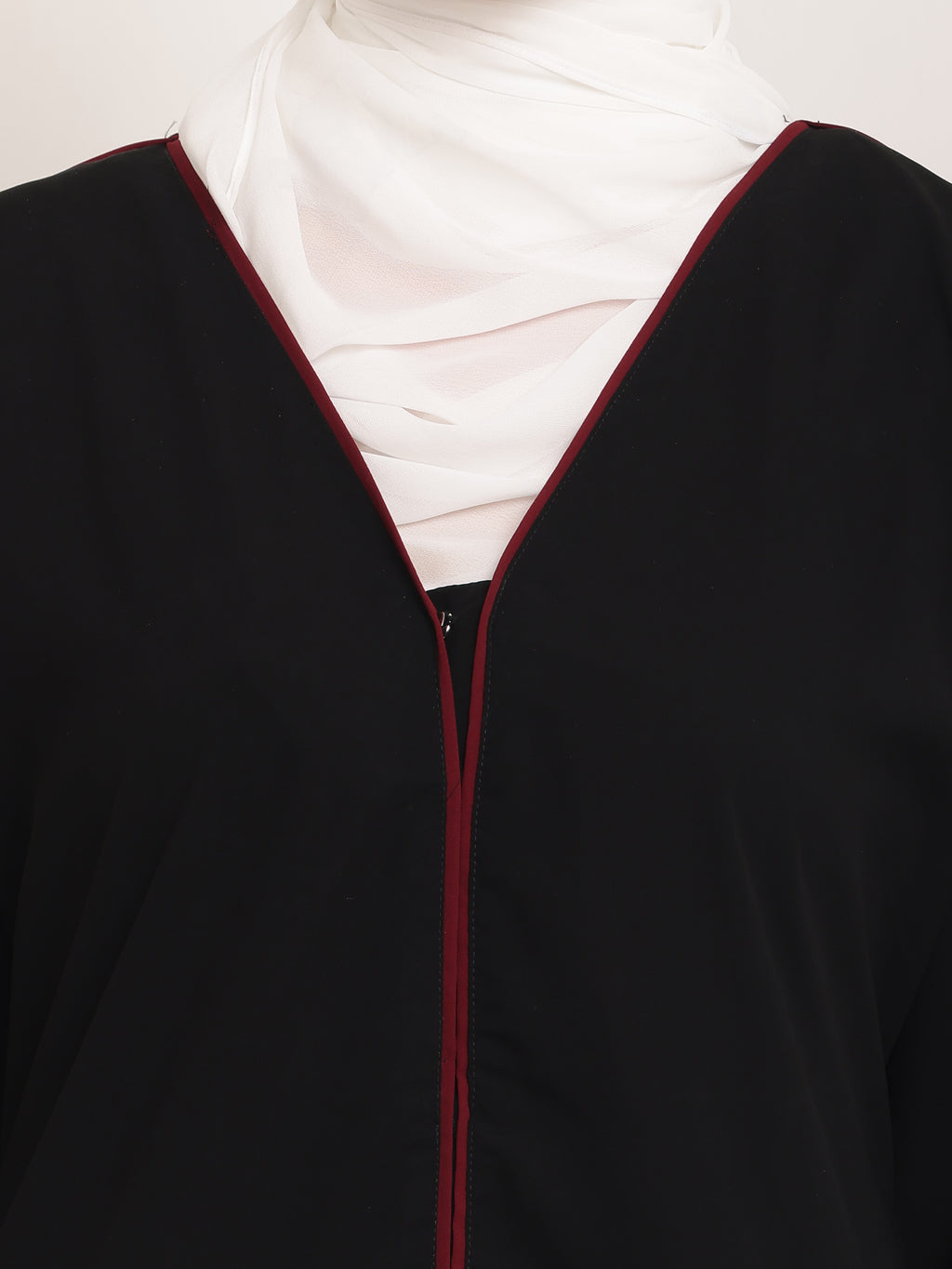 Crimson Edge Abaya