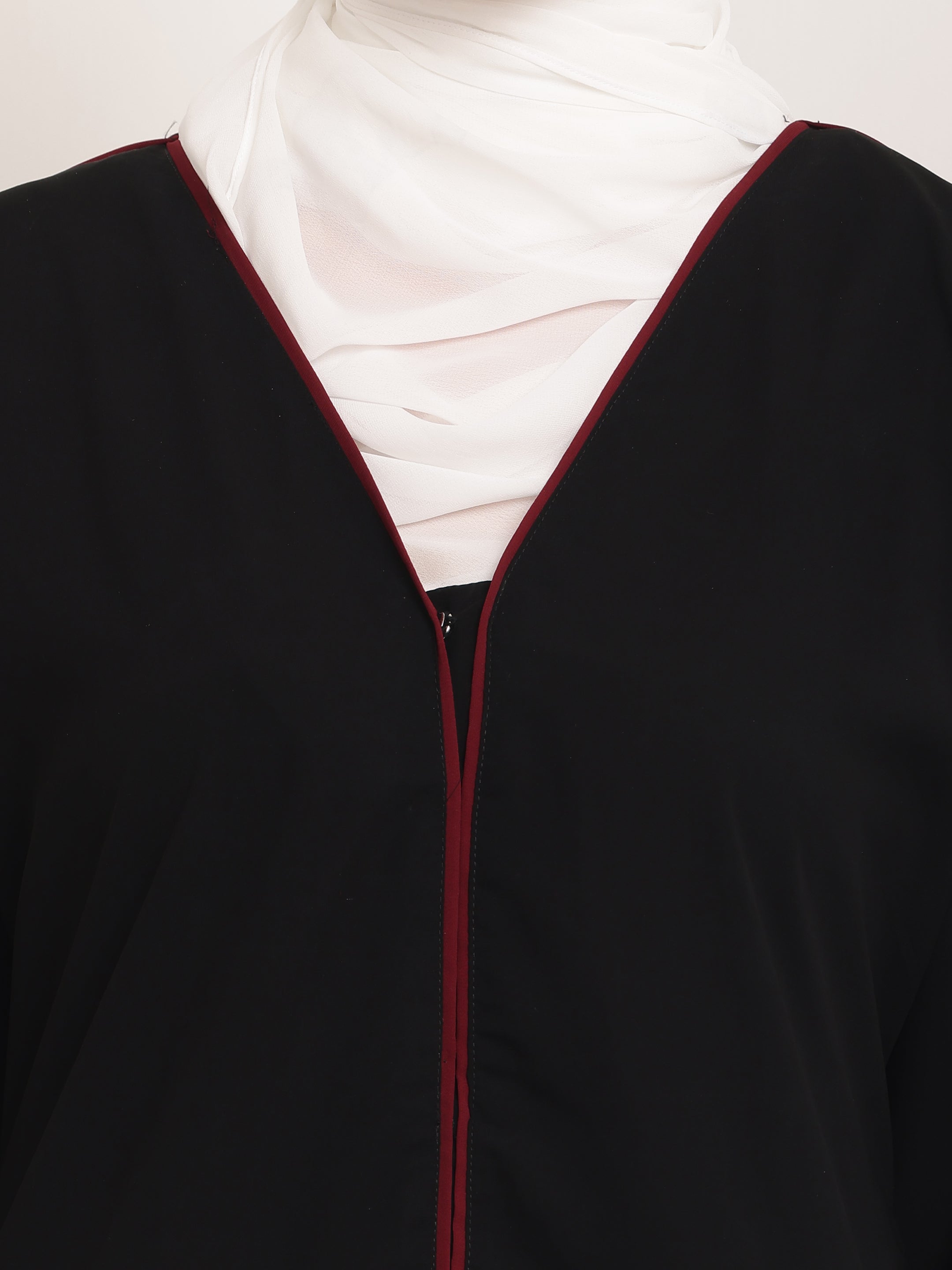 Crimson Edge Abaya