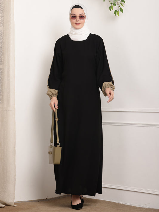 Dual-Tone Sophistication Abaya