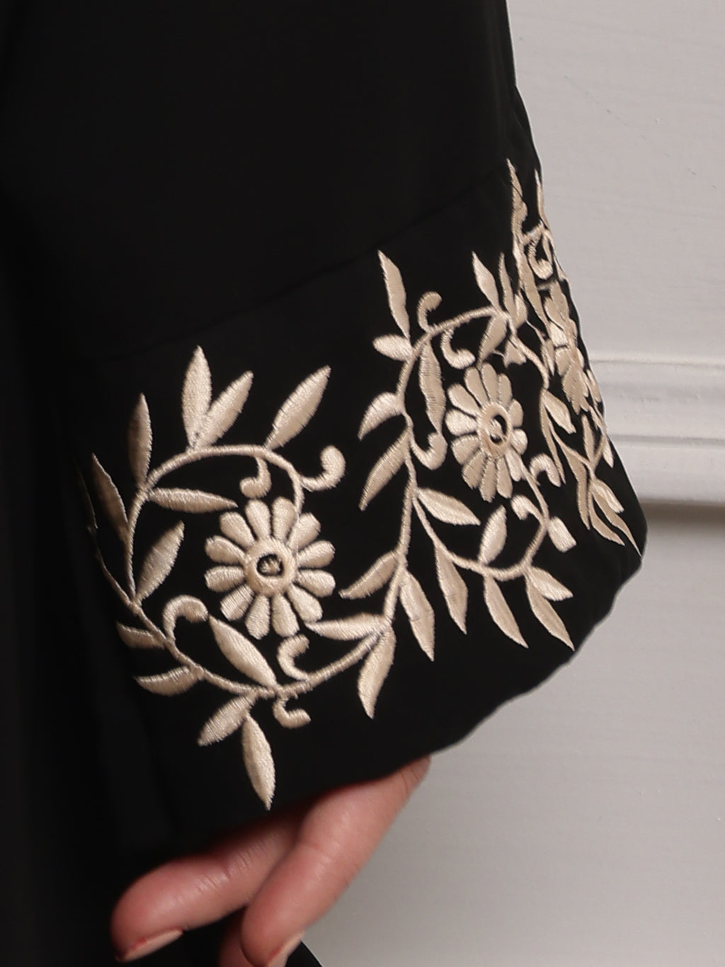 Black Petal Abaya