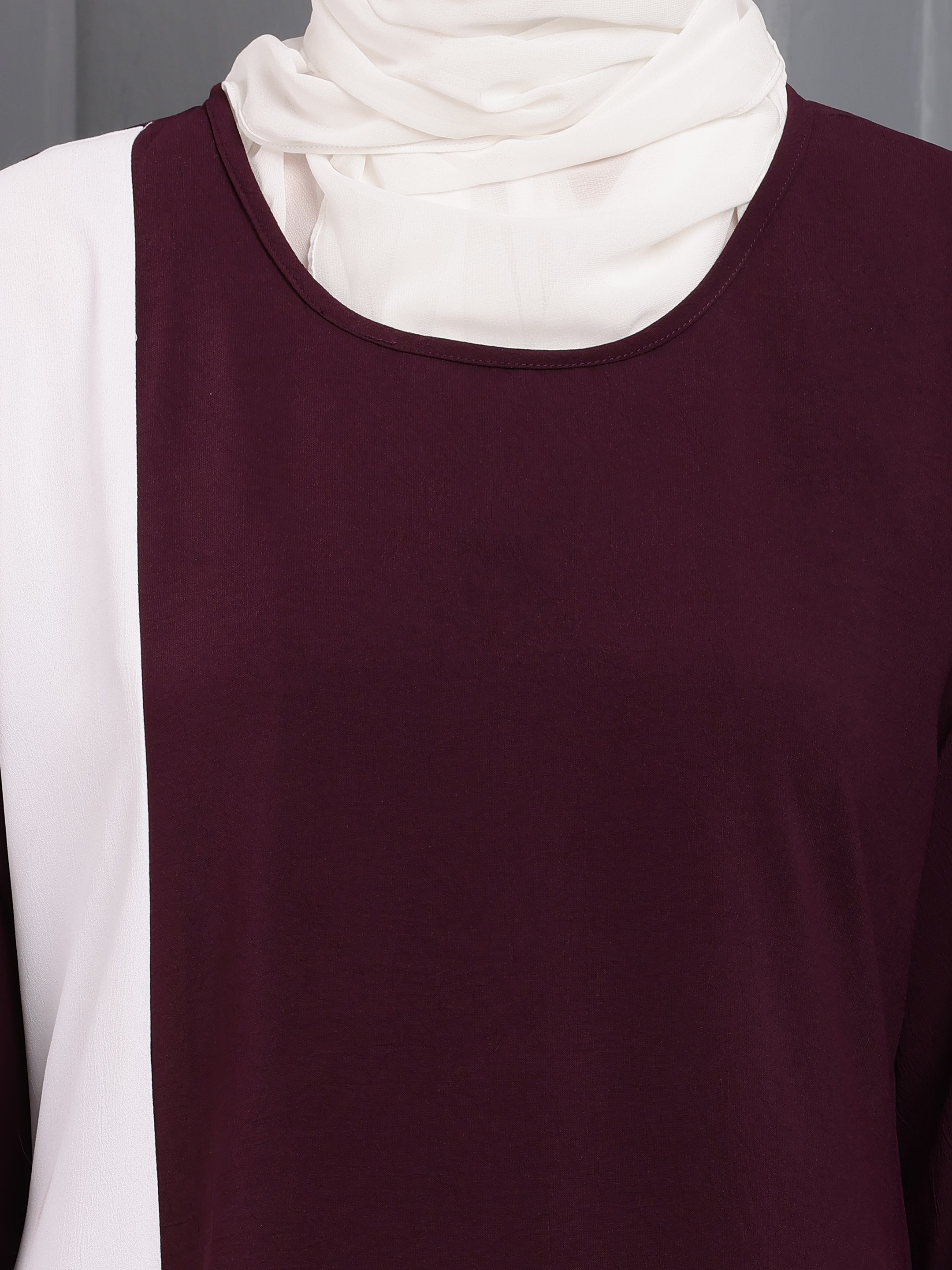 Refined Two-Tone Abaya