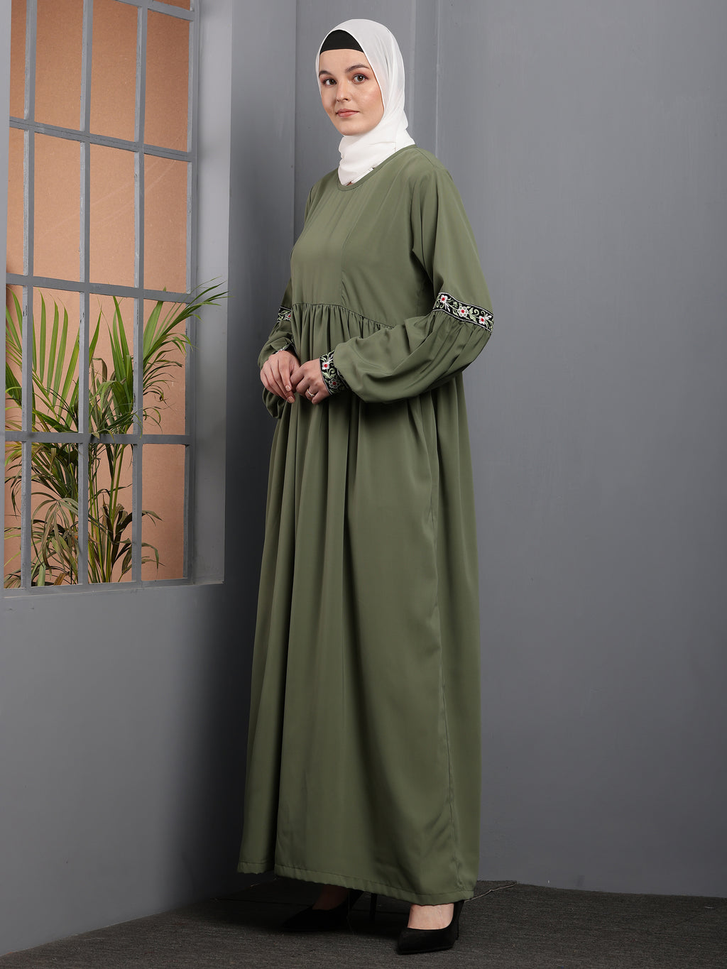 Olive Radiance  Abaya