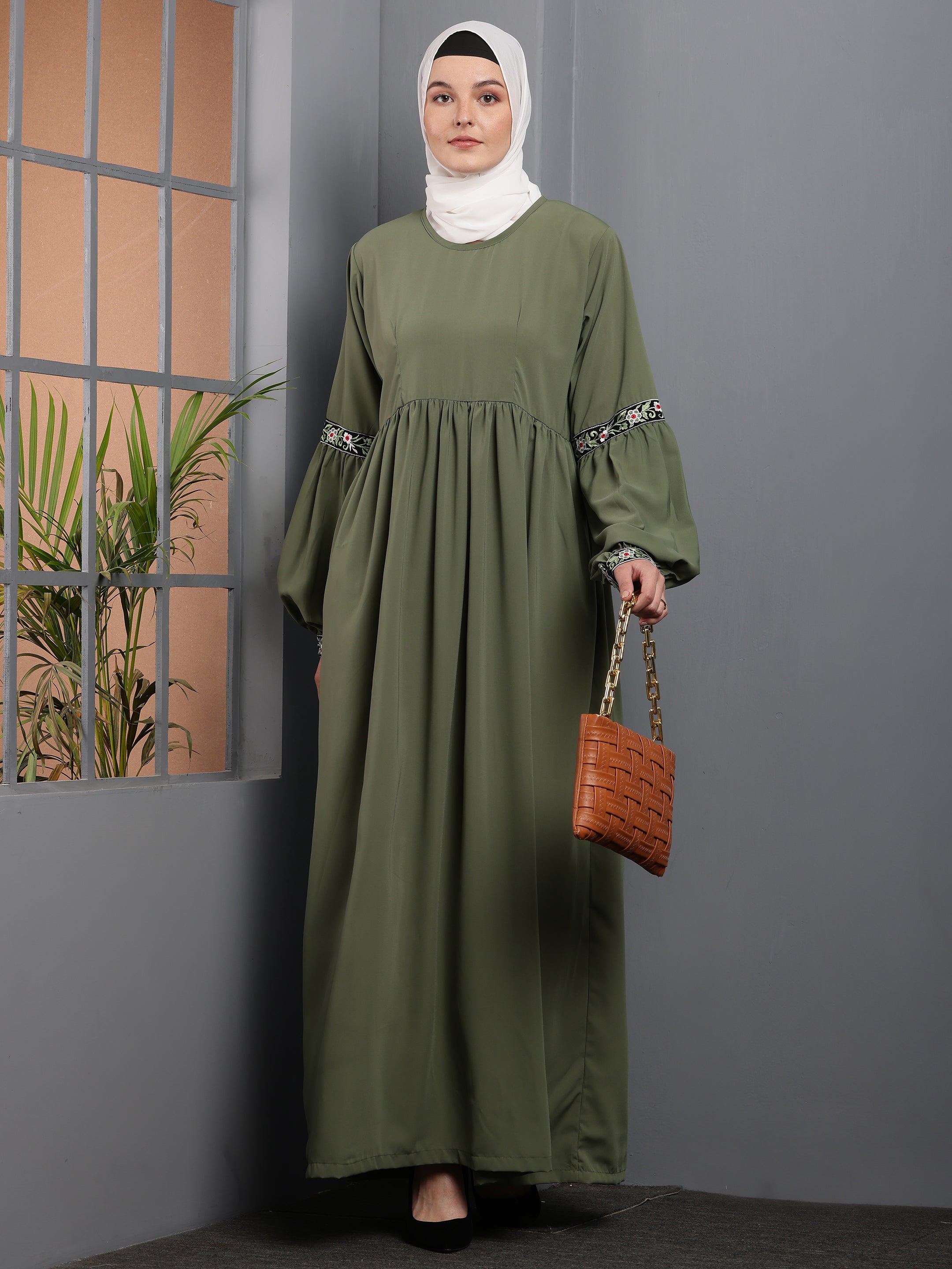 Olive Radiance  Abaya