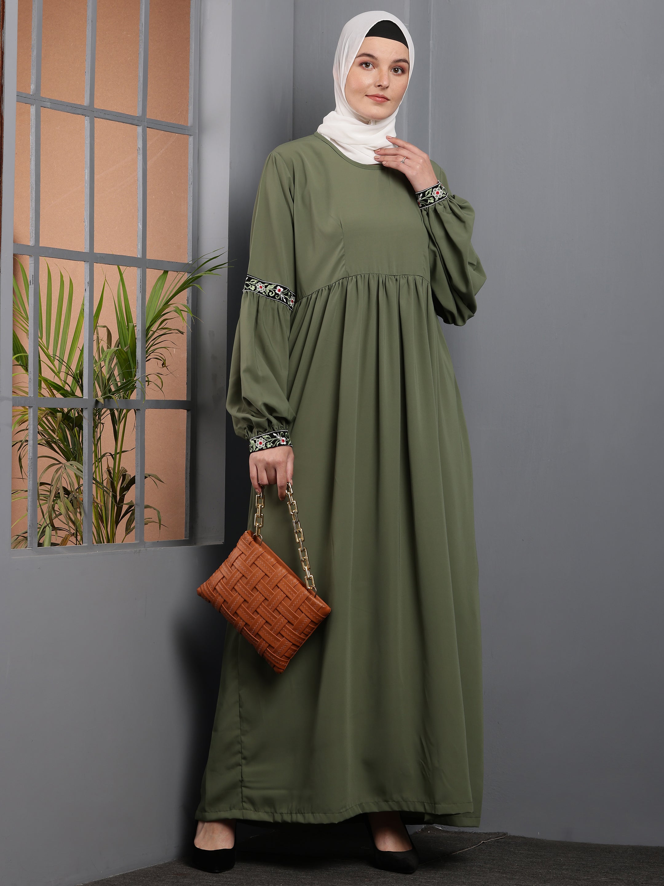 Olive Radiance  Abaya