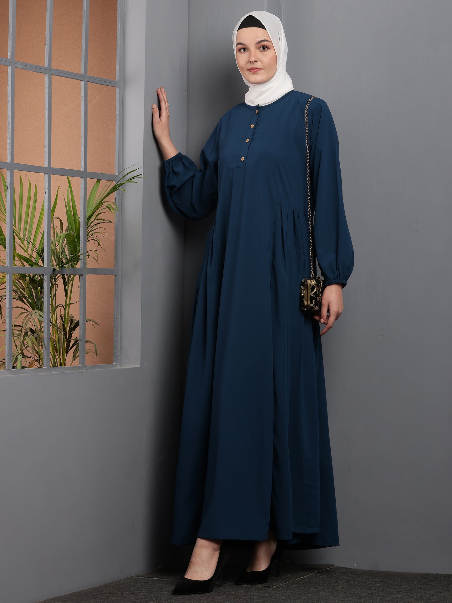 Azure Elegance Abaya