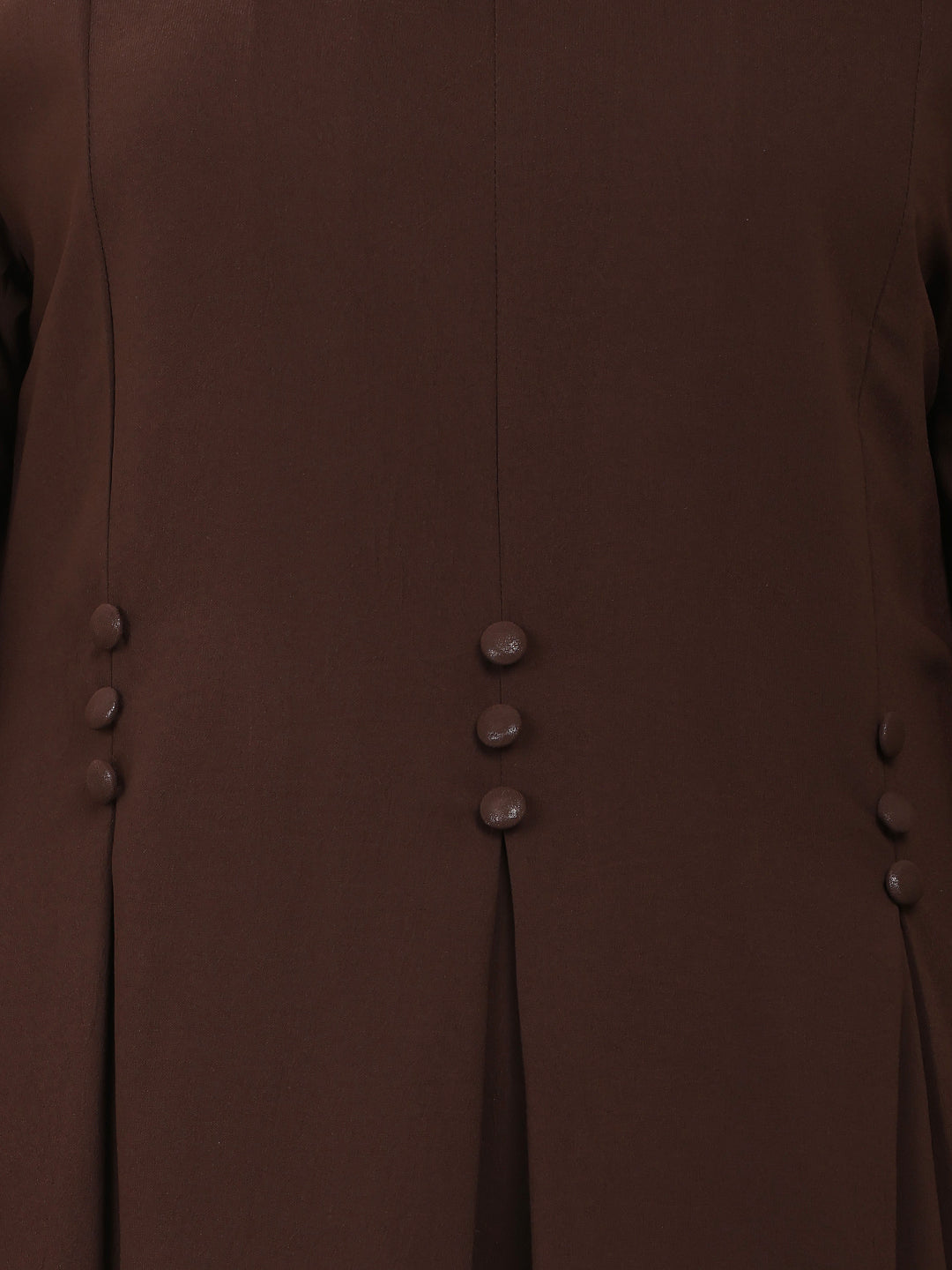 Zehra Pleated Abaya-Mocha Brown