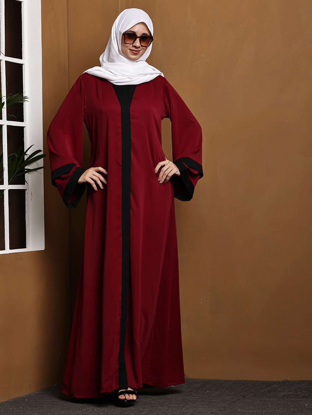 Maroon Aura Abaya
