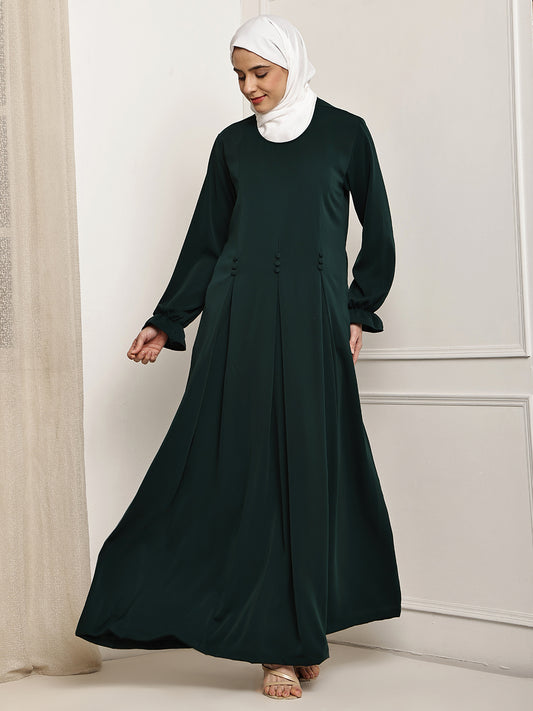 Emerald Pleated Abaya
