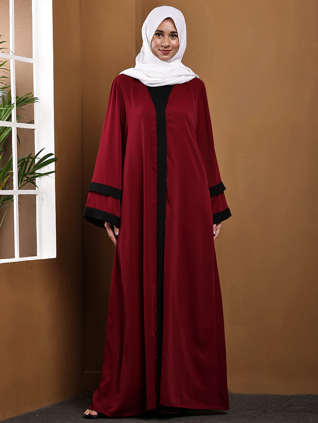 Maroon Aura Abaya