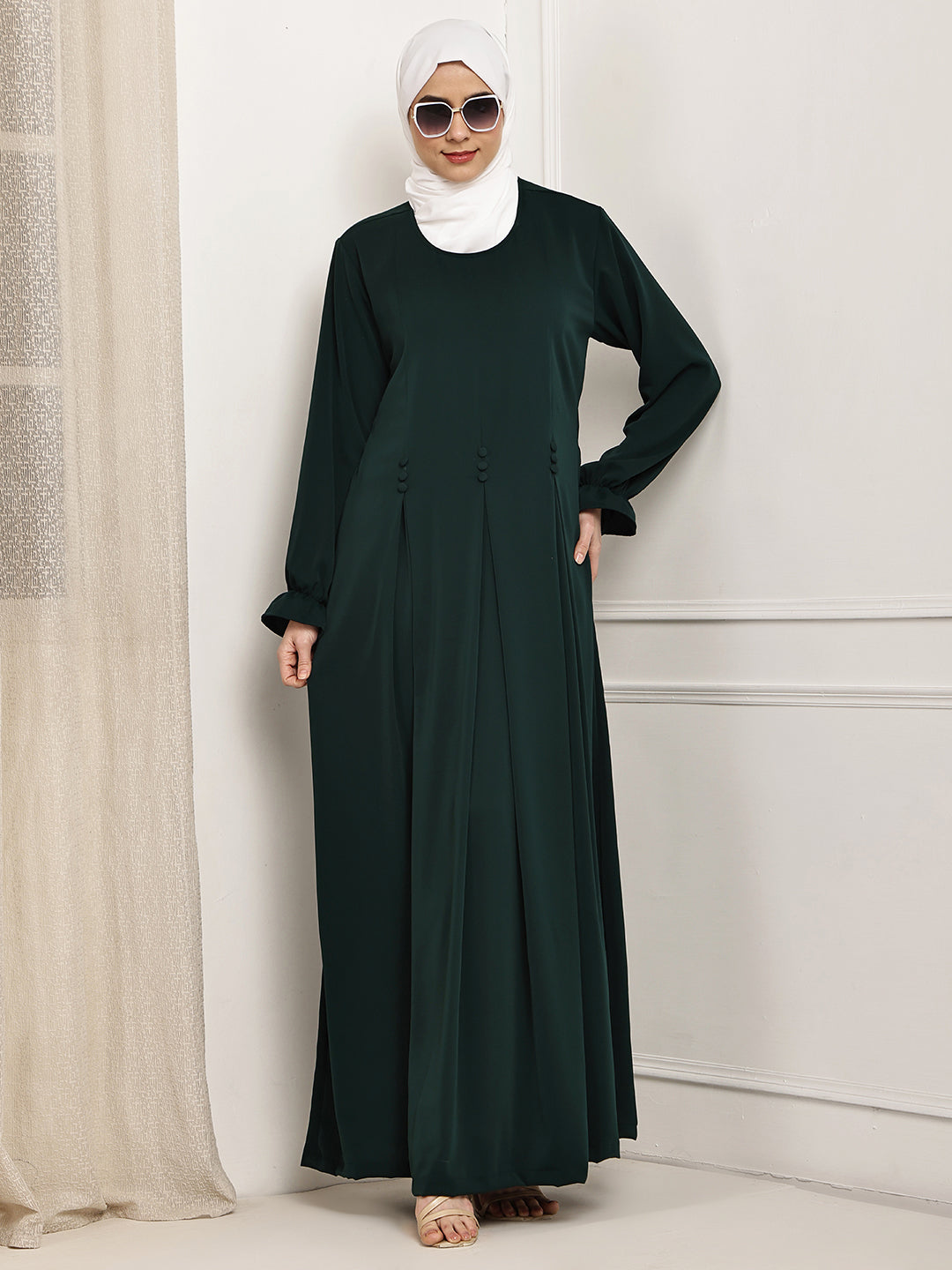 Emerald Pleated Abaya