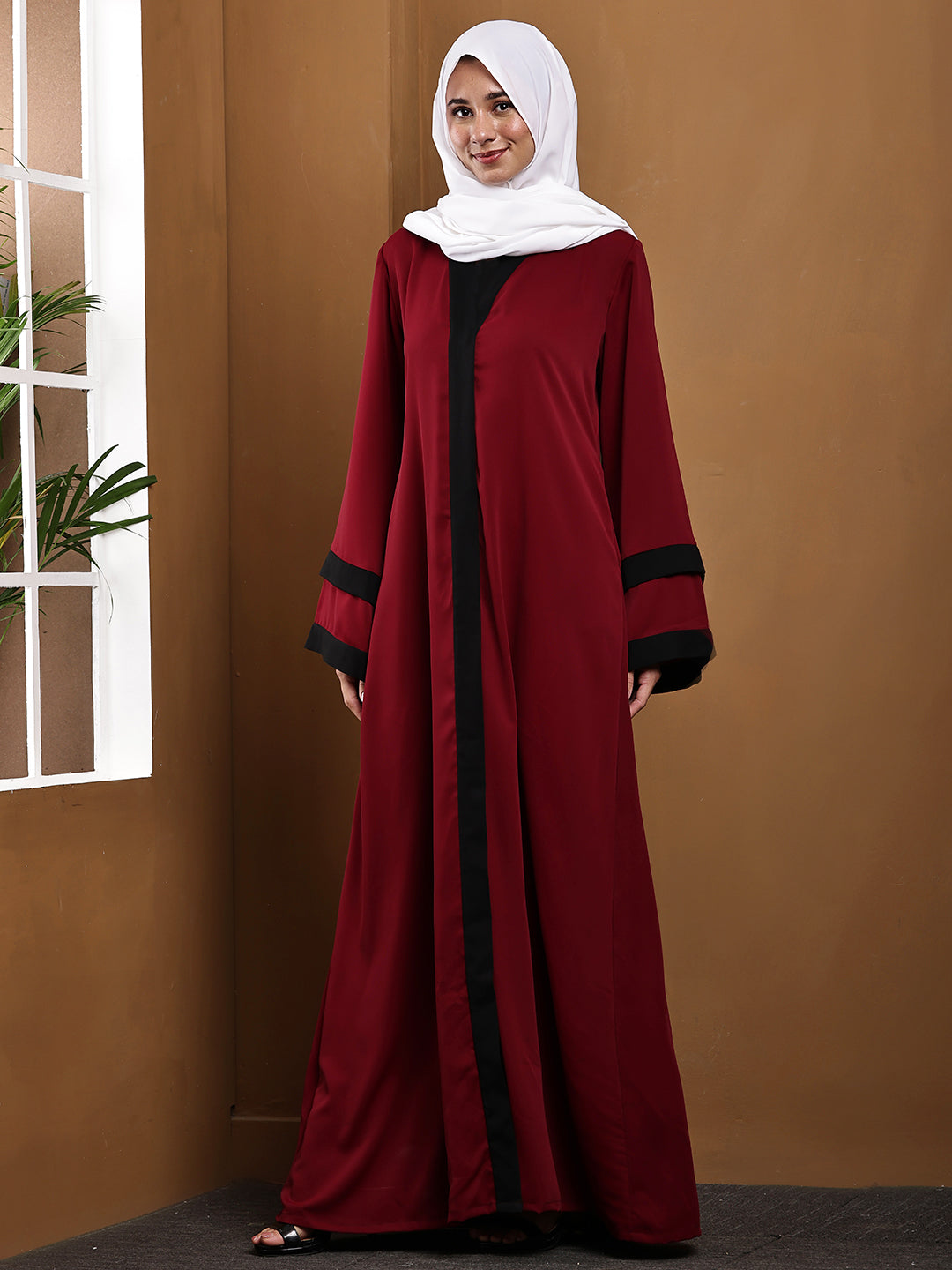 Maroon Aura Abaya