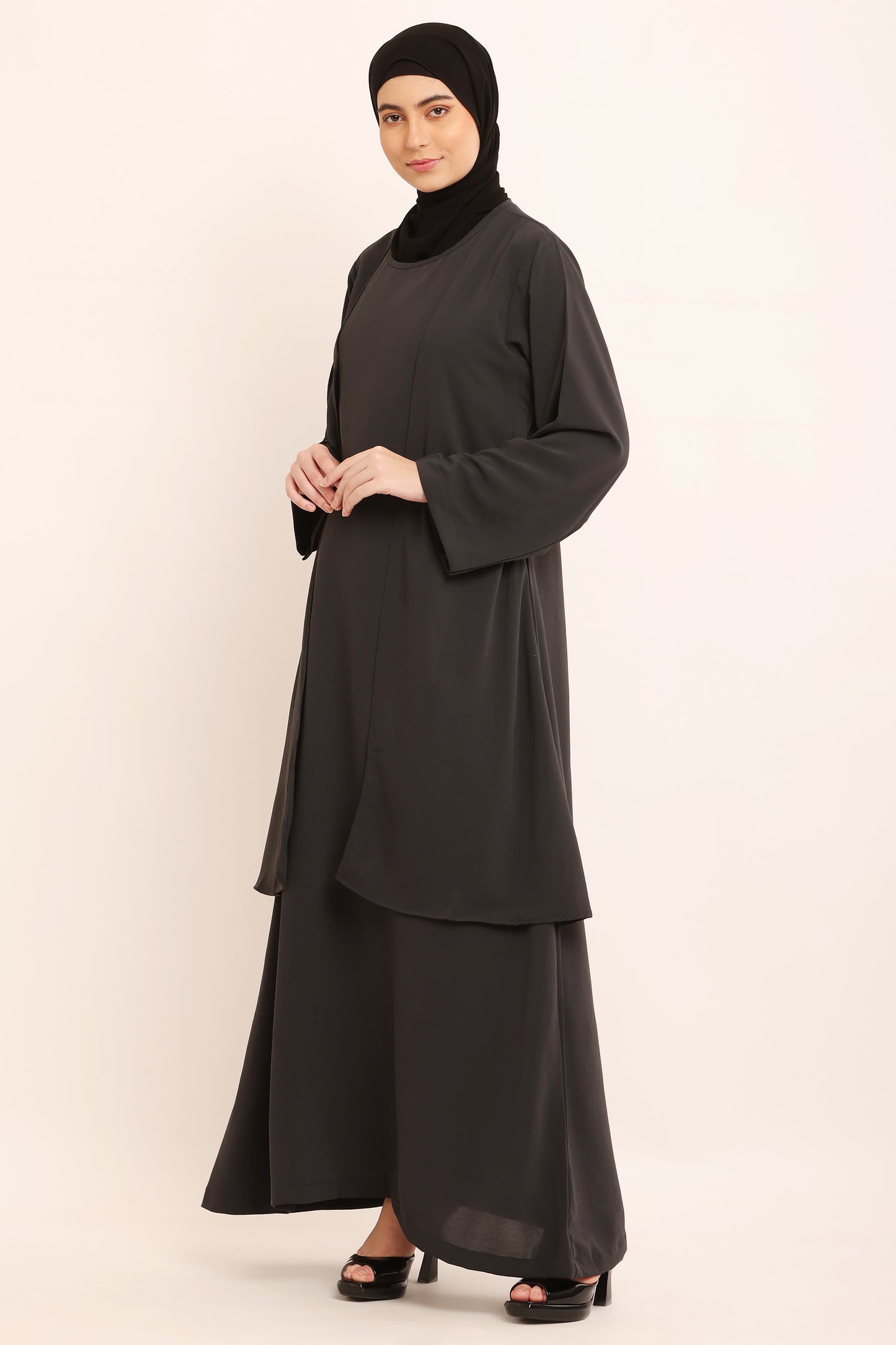 Slate Grey Essence Abaya