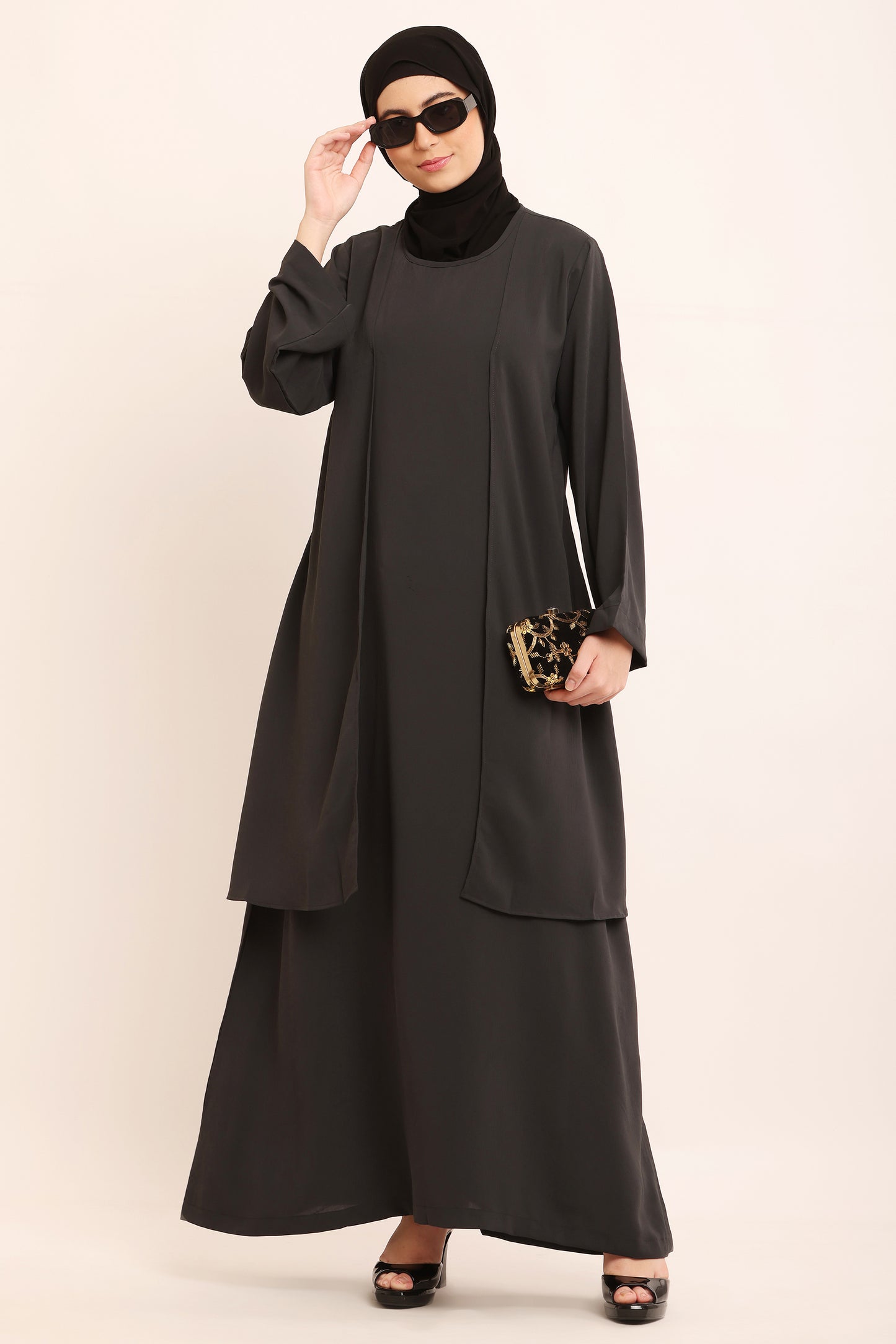 Slate Grey Essence Abaya